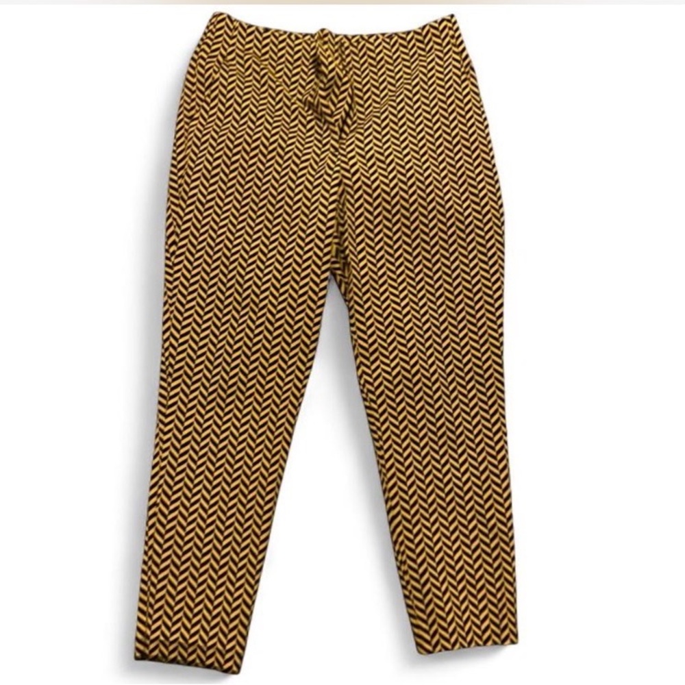 Eva Mendes for New York & Company Zigzag Ankle Pants - Brown and Cream